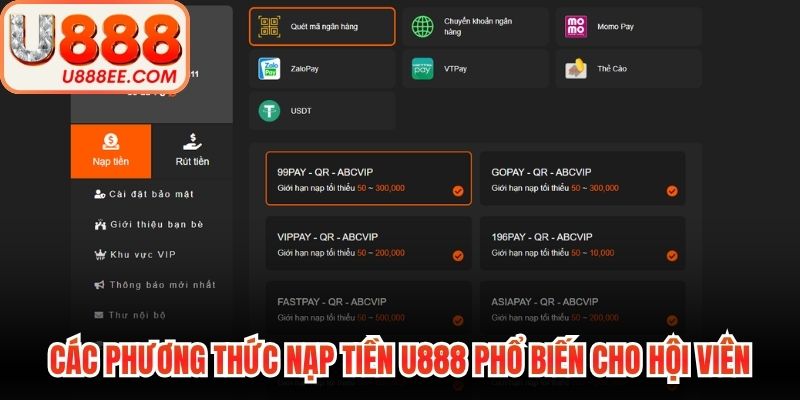 Nạp Tiền U888 - Hướng Dẫn Giao Dịch An Toàn Siêu Tốc