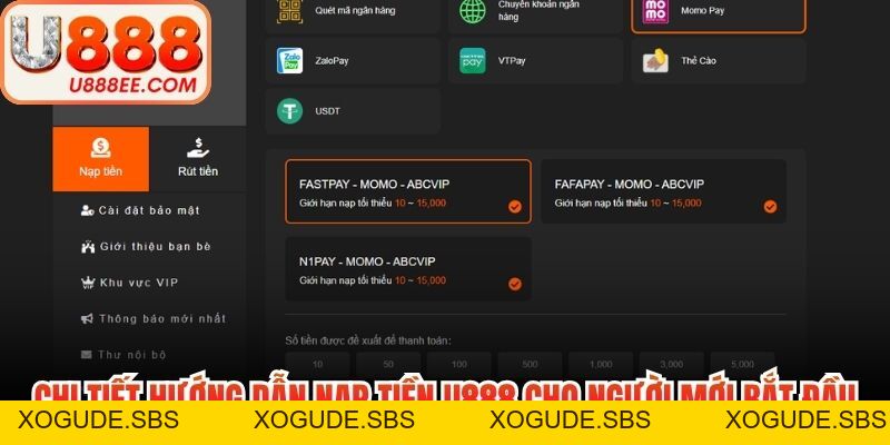 Nạp Tiền U888 - Hướng Dẫn Giao Dịch An Toàn Siêu Tốc