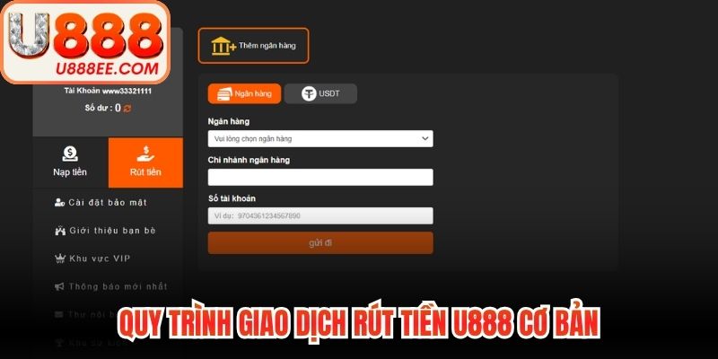 Rút Tiền U888 An Toàn Và Những Điều Kiện Quan Trọng
