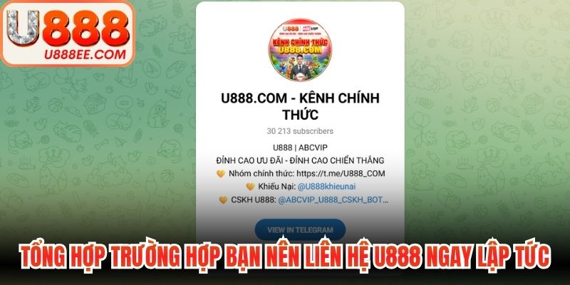 Liên Hệ U888 - Kênh Hỗ Trợ Hội Viên Nhanh Chóng Nhất